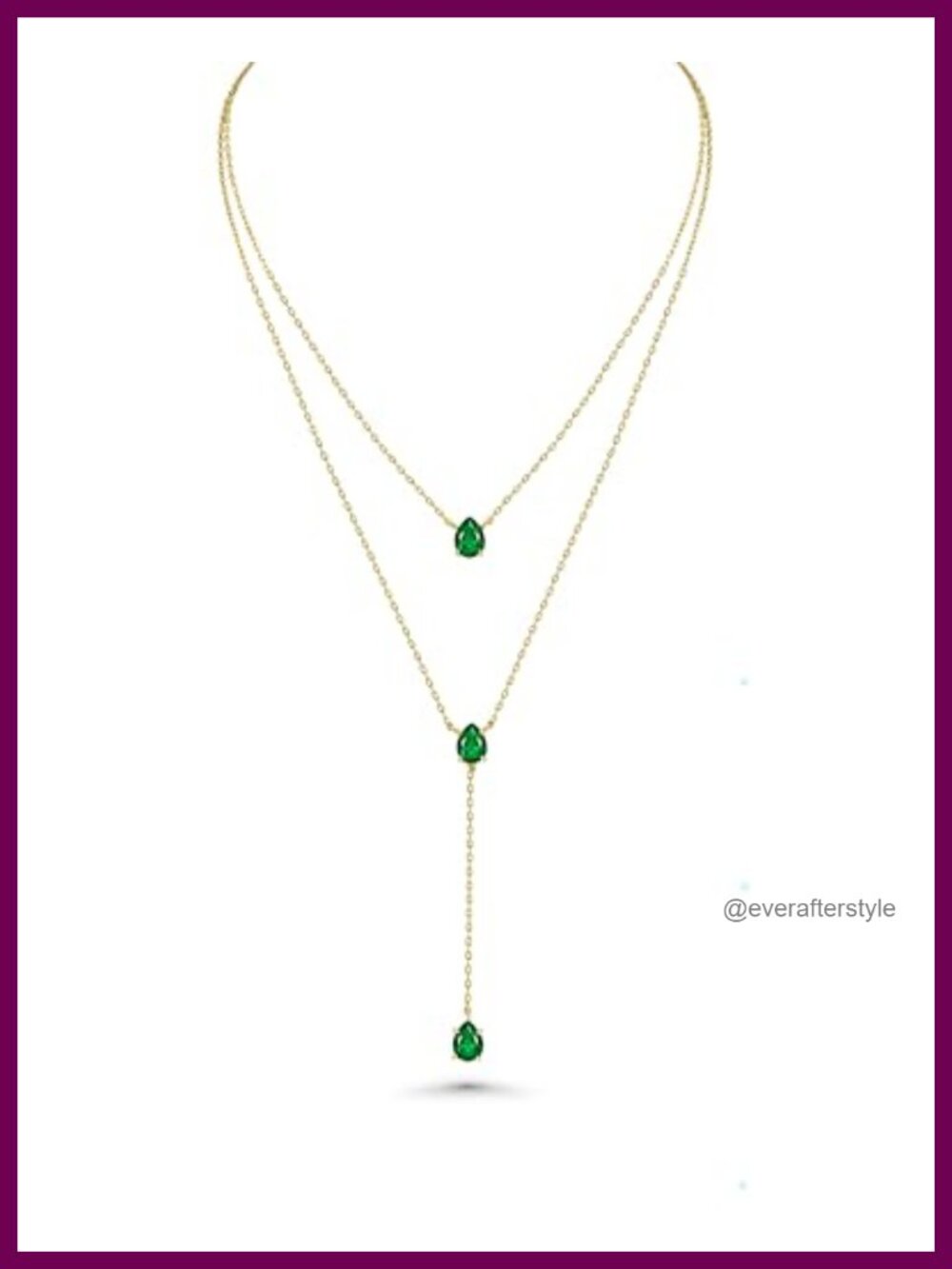 18K Gold Plated Layered Pendant Necklace for Women - Dainty Birthstone Jewelry